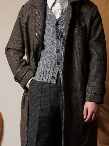 Men's Gray Shetland Wool Vest