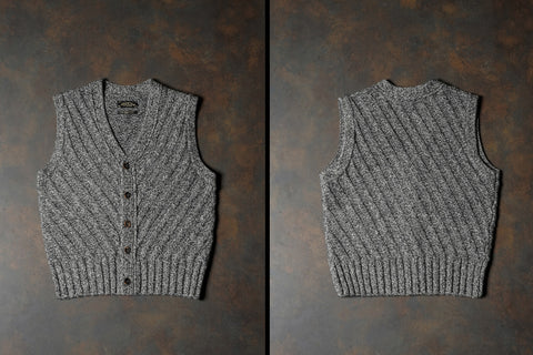 Men's Gray Shetland Wool Vest