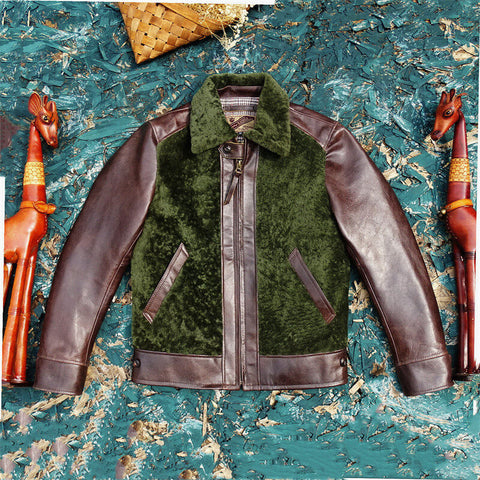 Men's Green Grizzly Shearling Jacket