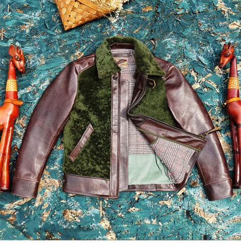 Men's Green Grizzly Shearling Jacket