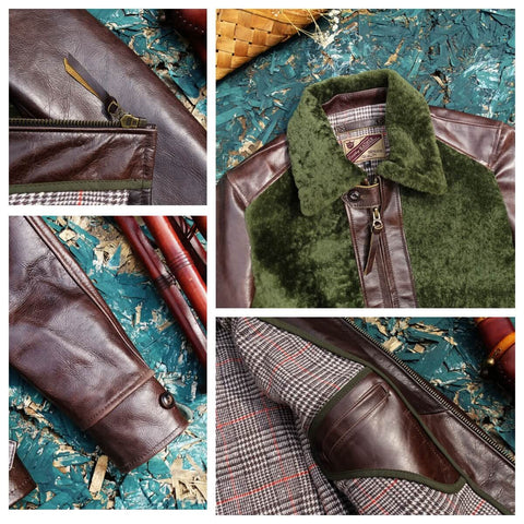 Men's Green Grizzly Shearling Jacket