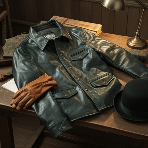 メンズ ブレーキマン レザーコート ホースハイド