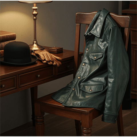 メンズ ブレーキマン レザーコート ホースハイド