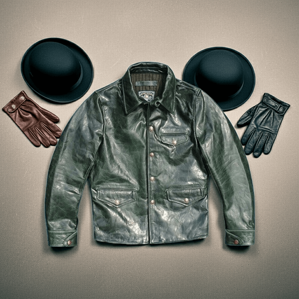 メンズ ブレーキマン レザーコート ホースハイド