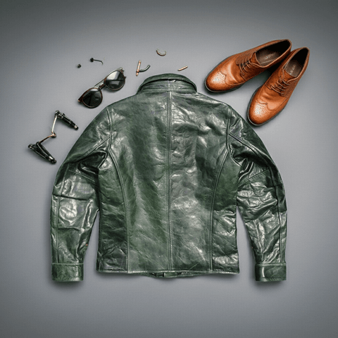 メンズ ブレーキマン レザーコート ホースハイド