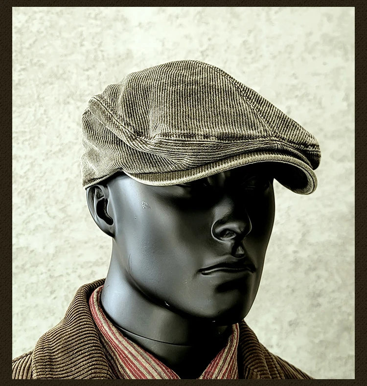 Men's Washed Flat Cap