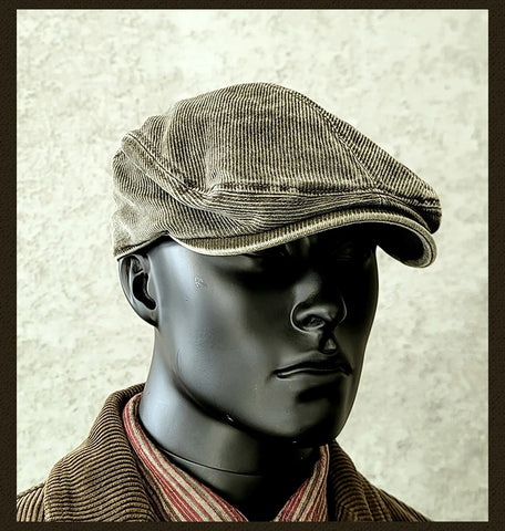 Men's Washed Flat Cap