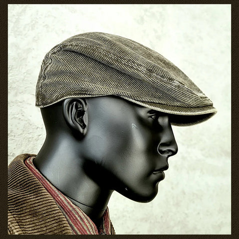 Men's Washed Flat Cap