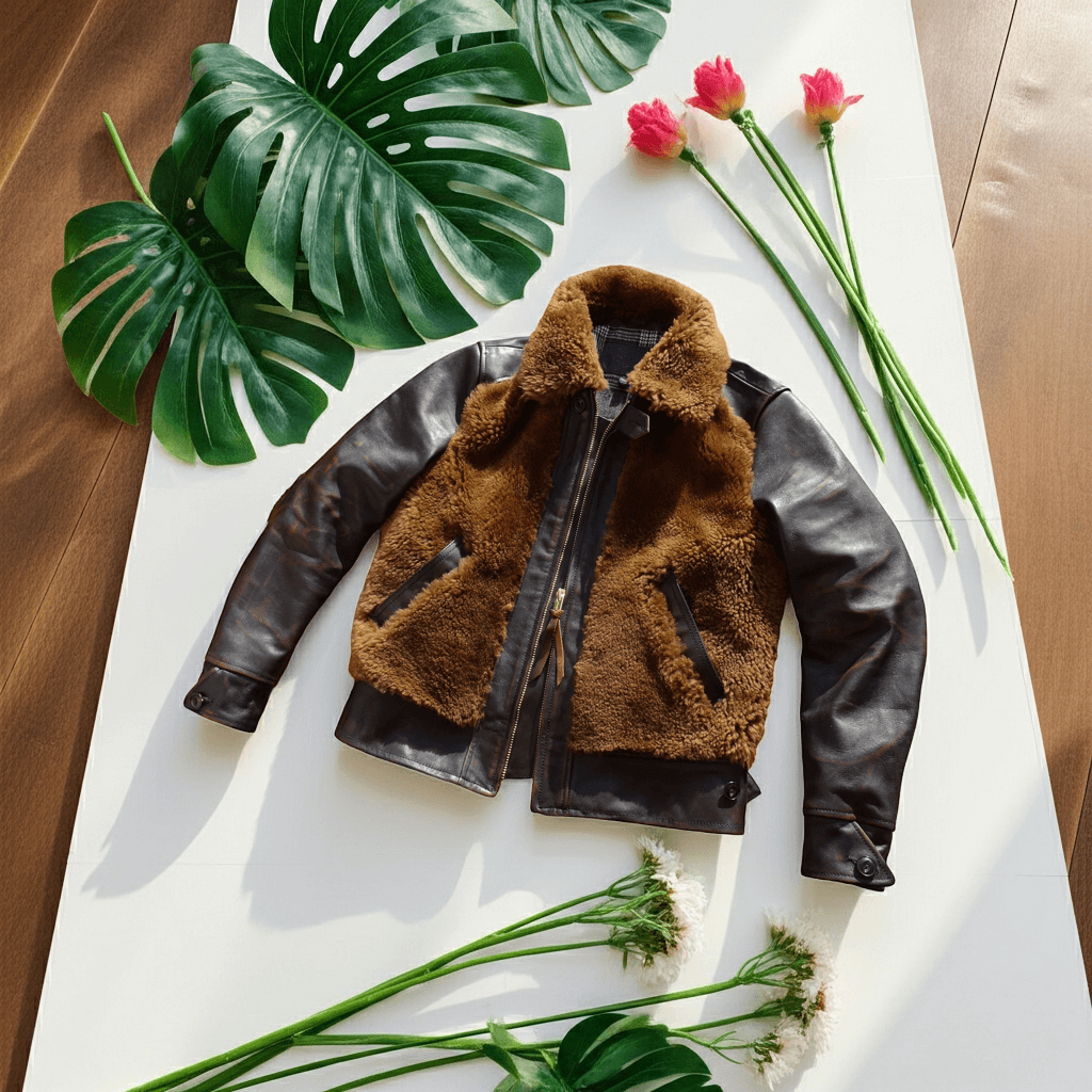 Veste en cuir Grizzly pour homme