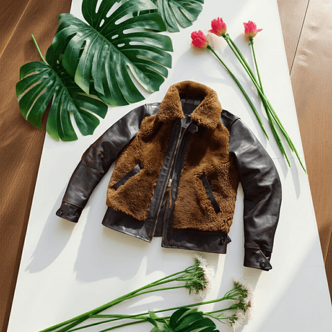 Veste en cuir Grizzly pour homme