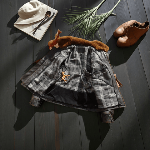 Veste en cuir Grizzly pour homme