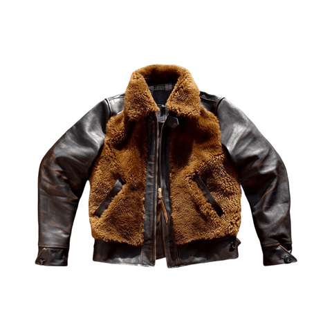 Veste en cuir Grizzly pour homme