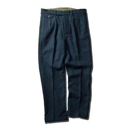 Men's Herringbone Tweed Pants Blue