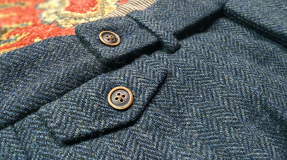 Men's Herringbone Tweed Pants Blue