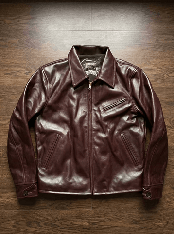 Men's Half Belt Sports Leather Jacket