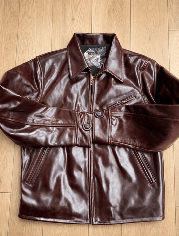 Men's Half Belt Sports Leather Jacket