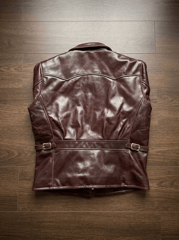 Men's Half Belt Sports Leather Jacket