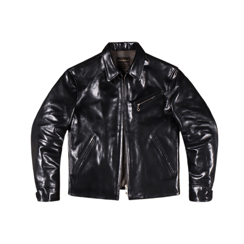 Men's Half Belt Sports Leather Jacket