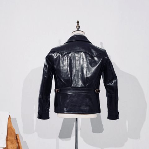 Men's Half Belt Sports Leather Jacket