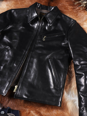 Men's Half Belt Sports Leather Jacket