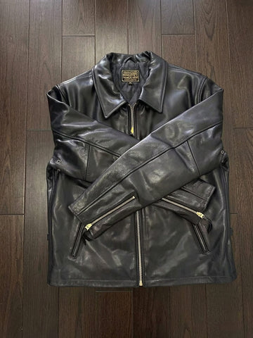 Men's Sports Leather Jacket, Quilted Lining