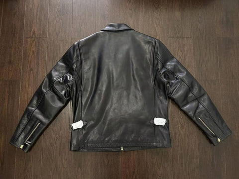 Men's Sports Leather Jacket, Quilted Lining