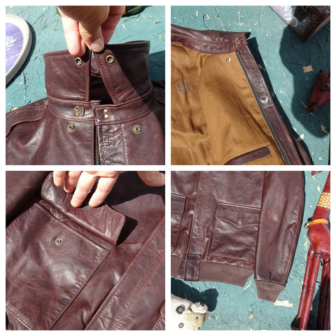 Men's Printed Type A2 Flying Leather Jacket