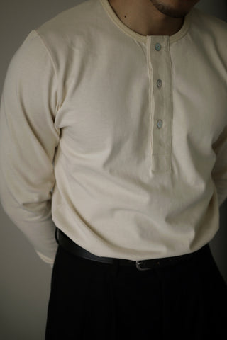 メンズヘンリーシャツ 長袖