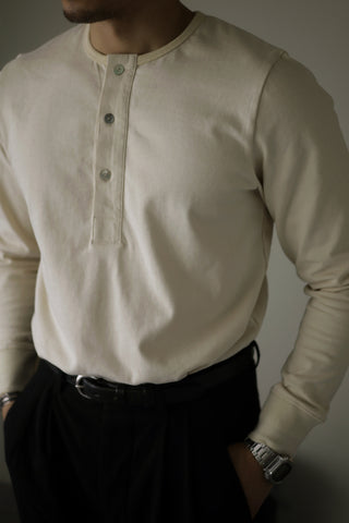 メンズヘンリーシャツ 長袖