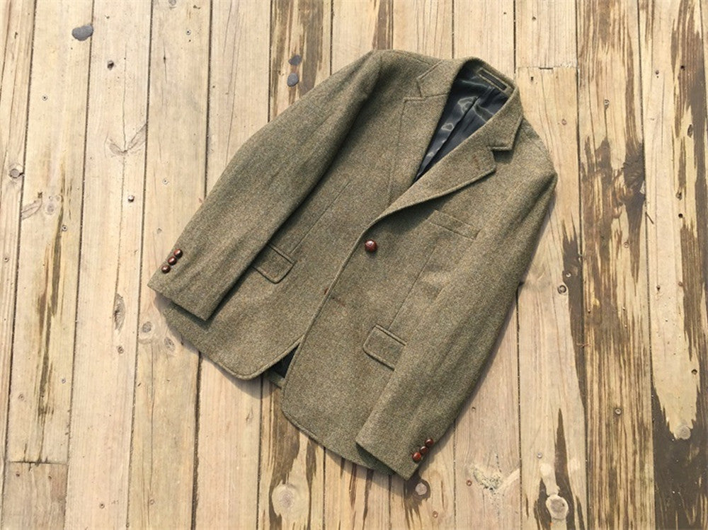 Men's 1920s Herringbone Tweed Suit Jacket Ivy Style – Crush on Retro