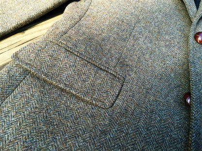 Men's 1920s Herringbone Tweed Suit Jacket Ivy Style