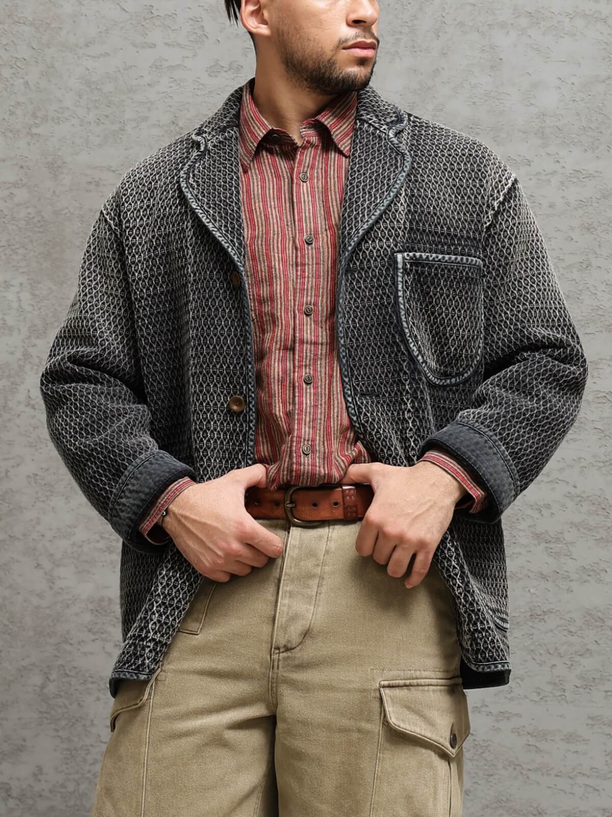 Men's Honeycomb Chore Jacket, Charcoal