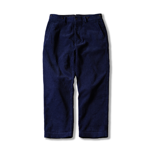 Pantalon de travail en velours côtelé indigo pour homme