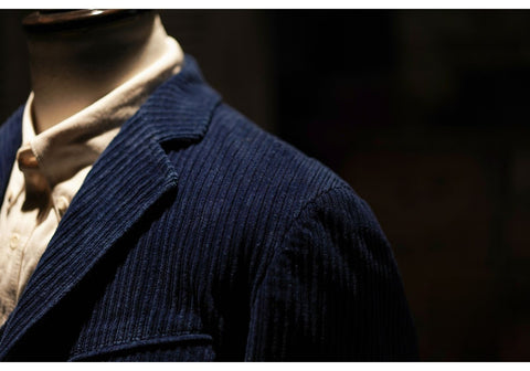 Men's Indigo Engineer Corduroy Suit Jacket