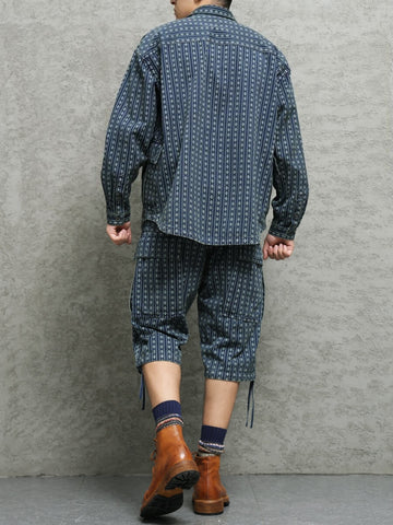 Men's Indigo Utility Shirt Jacket, Relaxed Fit