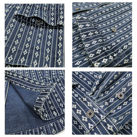 Men's Indigo Utility Shirt Jacket, Relaxed Fit