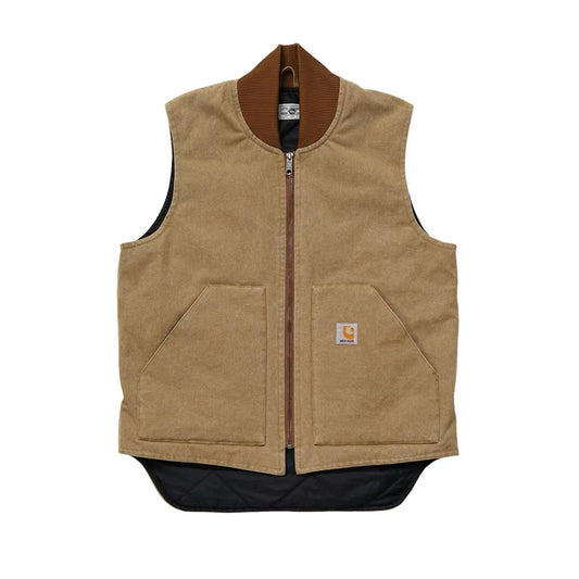 Gilet isolé à col côtelé pour homme