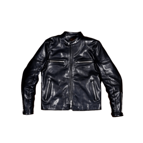 Men's J-100 Biker Leather Jacket, Uncoated Horsehide