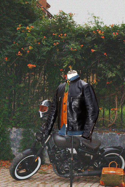 Men's J-100 Biker Leather Jacket