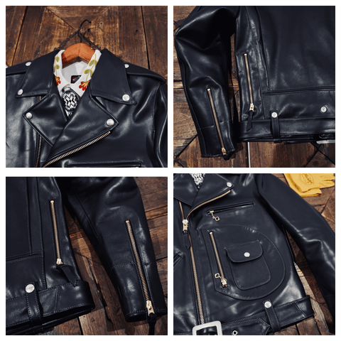 Men's J-24 Double-Riders Leather Jacket