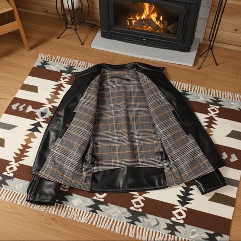 メンズ J-100 モーターサイクル レザー ジャケット