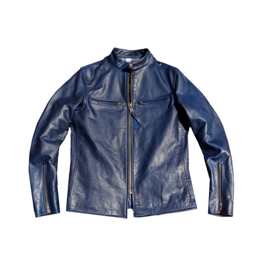 J100 Indigo Leather Jacket Horsehide