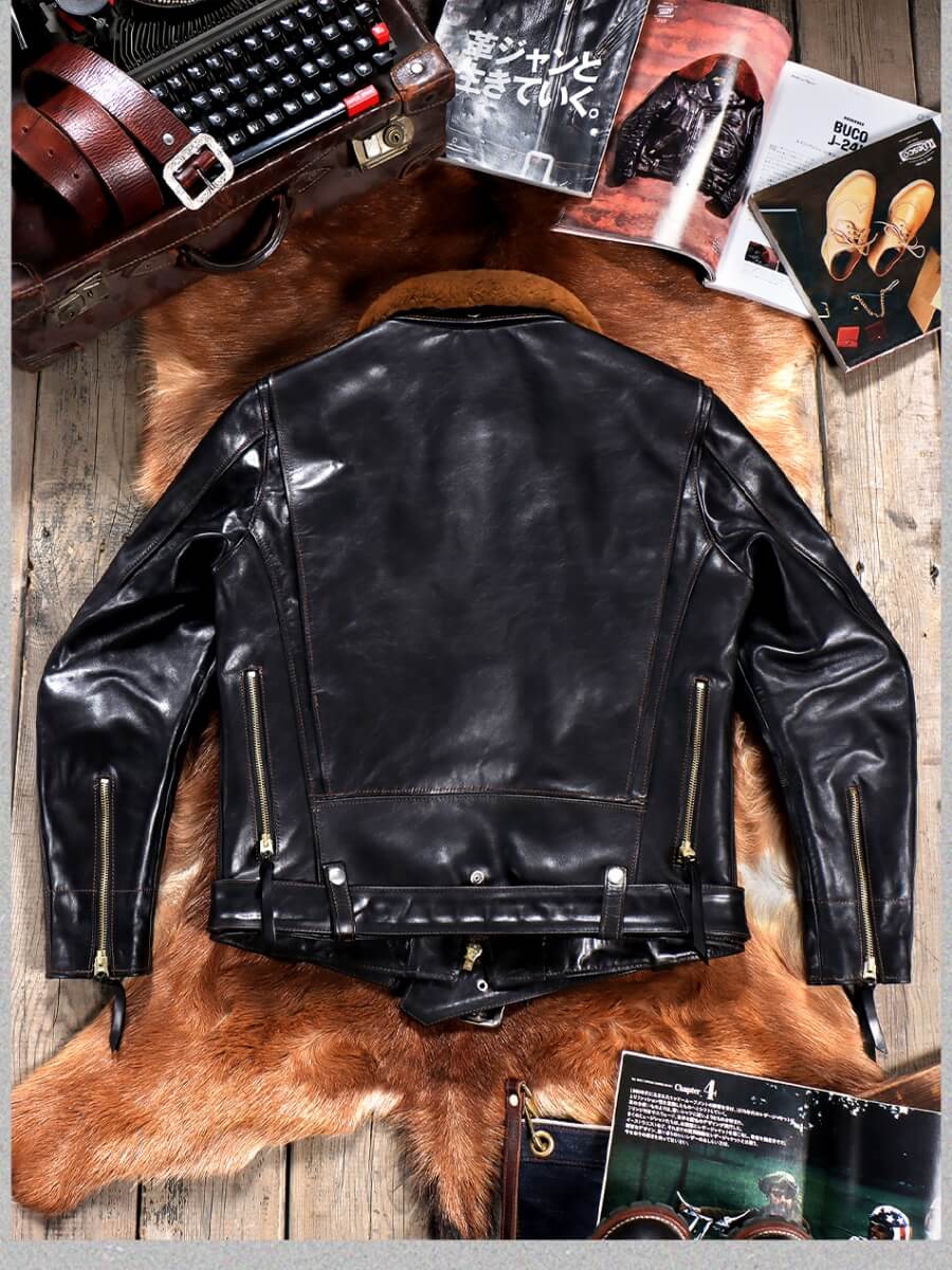 Men's J-24 Shearling Collar Moto Jacket – Crush on Retro