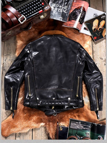 Men's J-24 Shearling Collar Moto Jacket