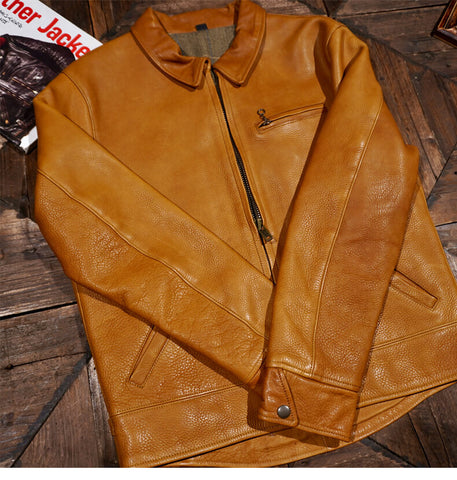 Men's Gentleman Biker Leather Jacket