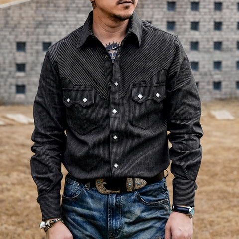 Men's Striped Sawtooth Shirt