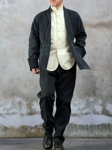 Men's Sashiko Kendo Jacket, Charcoal