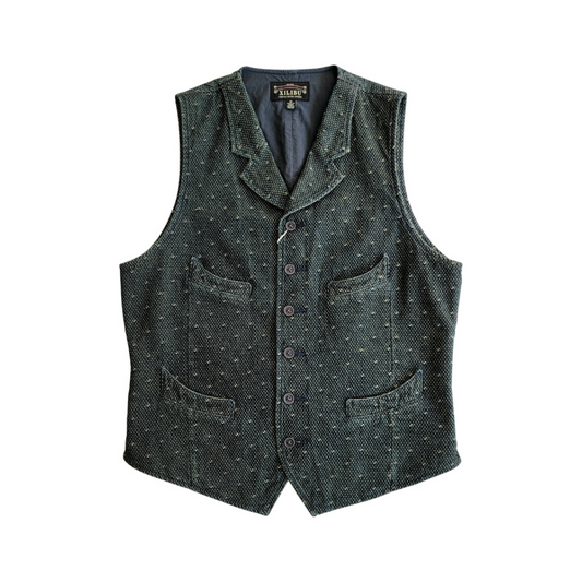 Jacquard V-neck Sashiko Vest