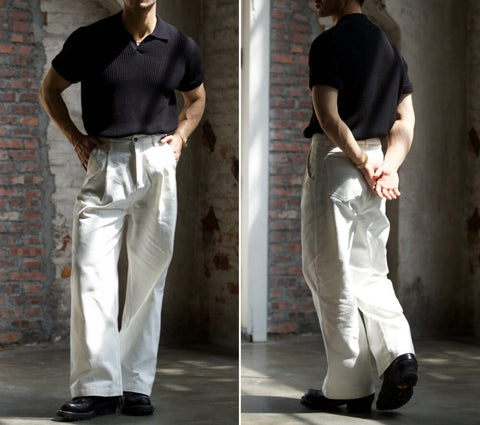 Men's Waffle V-neck Polo, Short Sleeves