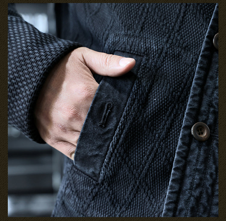 Men's Kendogi Jacket Black Grey – Crush on Retro
